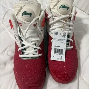 Reebok Mens Sneakers Red and White